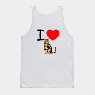 I Heart Tabby Cat Tank Top